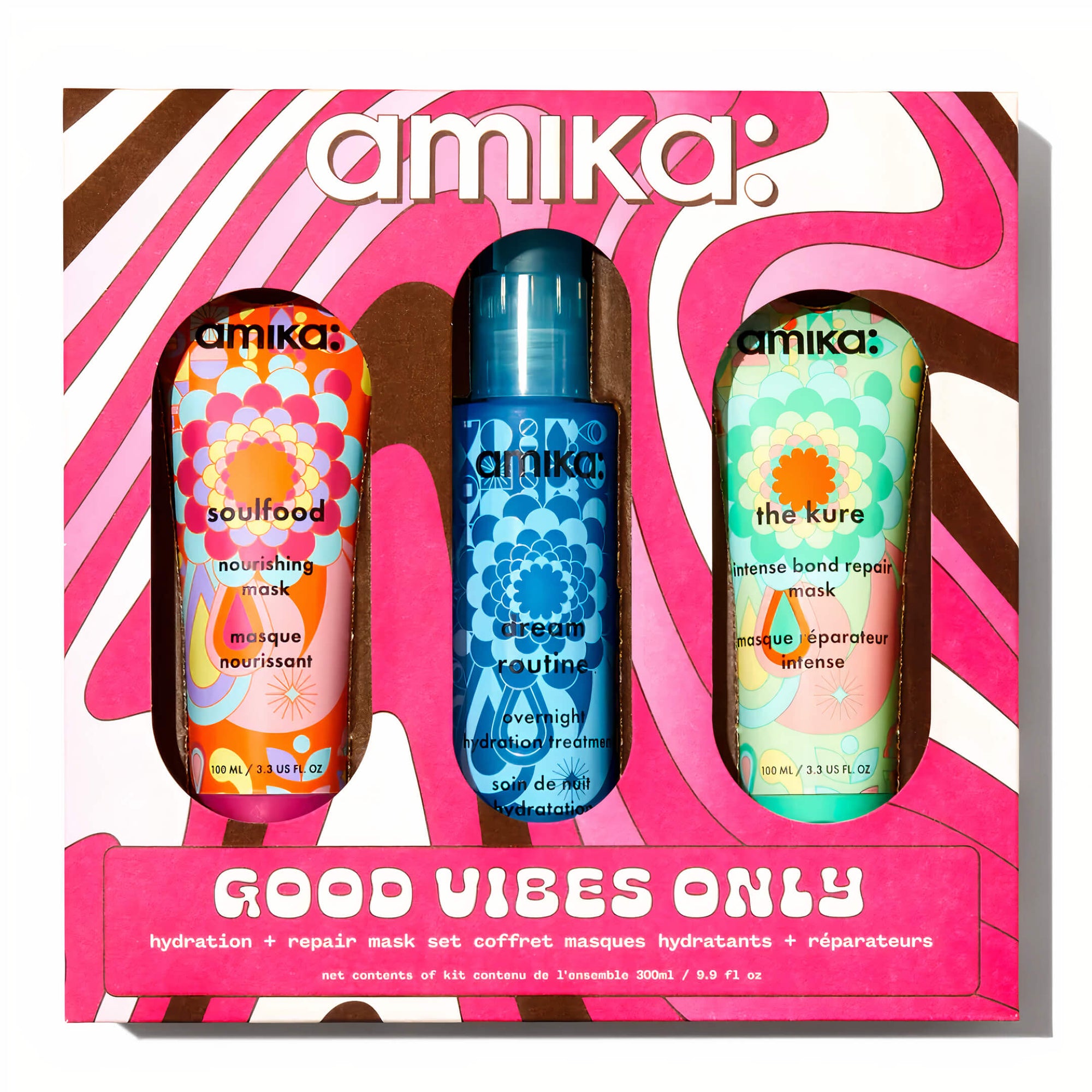 Amika | Good Vibes Only (hydration and repair hair mask set)